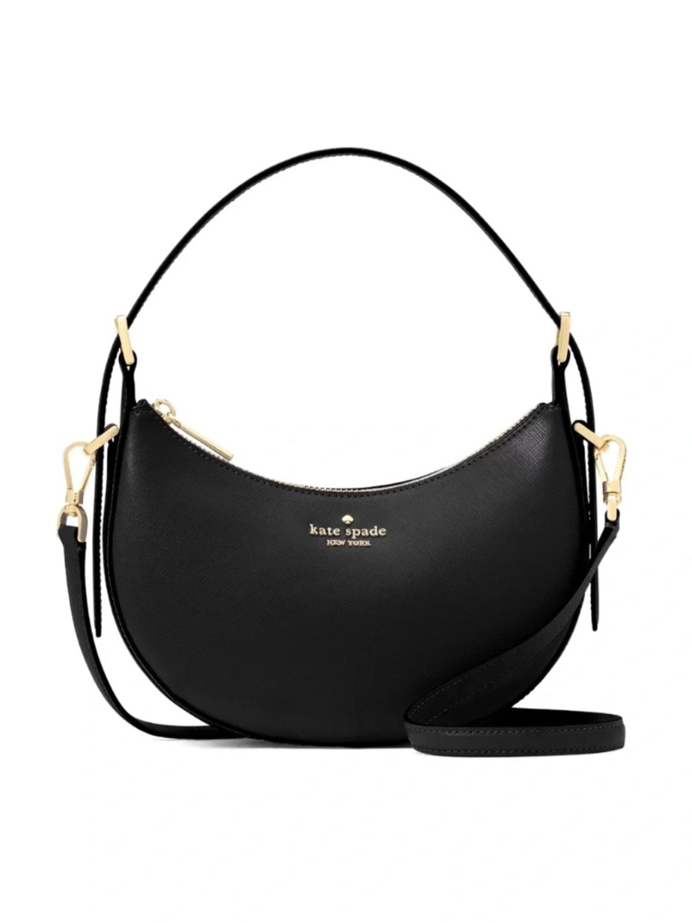 kate spade | black crescent shoulder bag STORE PACKAGING NWT